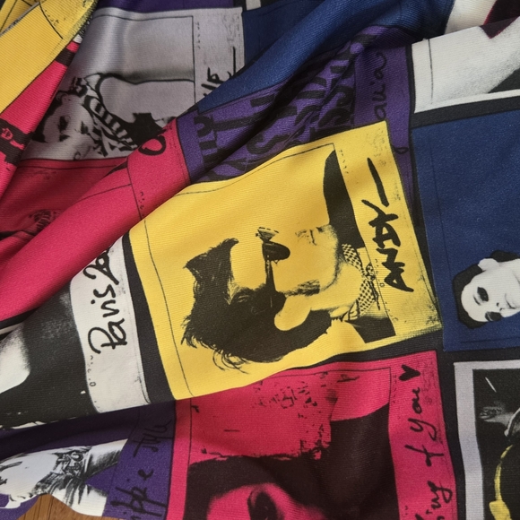 Vintage Miss Sixty Pop Art Comic Strip Mini Bubble Dress Off Shoulder S - Picture 11 of 15